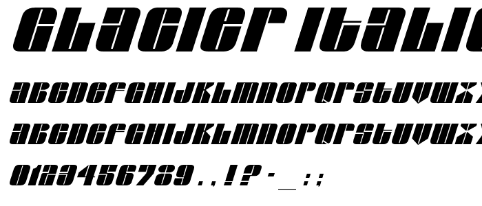 Glacier Italic font